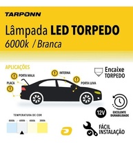 Ilumine Seu Carro com a Lâmpada LED Torpedo Tarponn 3 Leds 5050 36mm - Brilho e Estilo! - imagem 3