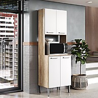 Torre Quente Carvalho com Branco Cozinha Arizona 2783 Carraro - imagem 1