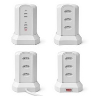 Torre de Tomada 9 Tomadas + 6 USB (2 Tipo-C) - Extensão Elétrica Inteligente 2500W Branco - imagem 4