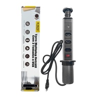 Torre Multiplug Retrátil: 3 Tomadas, USB-C e USB-A Integrados | Solução Elegante e Segura - imagem 3