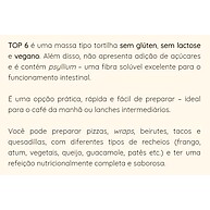 Top 6 Natural Life - Massa Tipo Tortilha Sem Glúten - Vegano - 170g - imagem 2