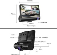 Kit Câmera Veicular E-ACE 3 em 1: Segurança Total com DVR Full HD Frontal, Interna e Traseira - imagem 4
