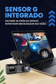 Câmera Automotiva 3 Lentes Full HD 1080p: Segurança Total com Visão Noturna e Sensor de Colisão - imagem 4