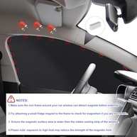 Persiana Magnética XCBYT para Carro: 4 Peças Anti-UV e Bloqueio Total de Luz - imagem 3