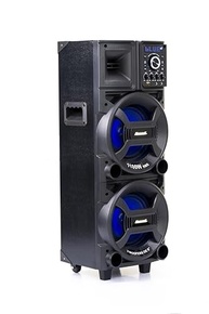 Caixa de Som Amplificada Amvox ACA 1101 Black Duplo 8: Som Potente e Conectividade Total! - imagem 2