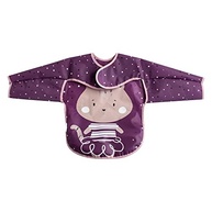 Babador Impermeável com Mangas Longas e Bolso Coletor Clingo Milky Rosa - Proteção Total para Bebês - imagem 5