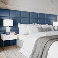 Cabeceira Estofada Modular Azul King Size - Design Moderno e Conforto Total - imagem 1