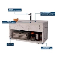 Gabinete com Cuba para Banheiro em MDF Premium Gianduia Zoff - Design Moderno e Resistência Total - imagem 4