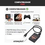 Cabo Splitter HDMI 1X2 4K: Duplique Imagem em 2 Telas com Qualidade Total HD e 3D - imagem 4