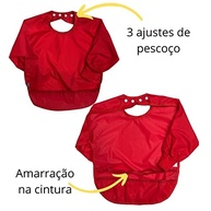 Kit 3 Babadores Manga Longa Impermeáveis BLW - Proteção Total Contra Manchas - imagem 4