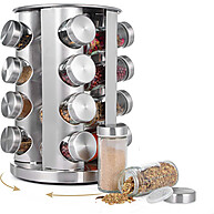 Porta Tempero Inox 12 Potes Giratório 360º – Organização Total - imagem 2