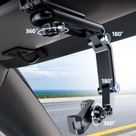 Suporte Veicular 360° para Celular: Rotação Total e Fixação Segura no Quebra-Sol - imagem 5