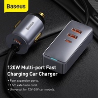 Carregador Veicular Baseus 120W com 4 Portas: Potência Total - imagem 2