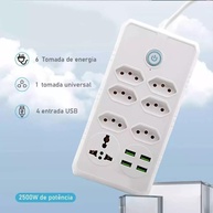 Extensão Elétrica 7 Tomadas + 4 USB Bivolt: Proteção Total e Carregamento Rápido para seu Escritório e Casa - imagem 4
