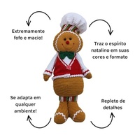 Biscoito Natalino Decorativo Gingerbread com Touca - Decoração Encantadora para sua Árvore de Natal - imagem 5