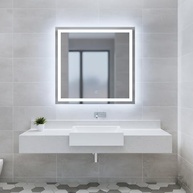 Espelho Quadrado com LED Touch Luxo 70x70cm | Iluminação Moderna e Design Premium - imagem 3