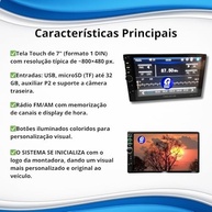 Central Multimídia MP5 First Option 7810H 1 Din: Tela 7" Touch, Bluetooth e USB para seu Carro - imagem 5