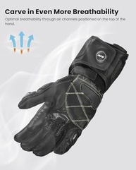 Luvas de Moto ILM Air Flow GRC01: Couro Premium com Proteção 360° e Touchscreen - imagem 5