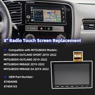 Tela Touchscreen Rádio 8" Mitsubishi Outlander, Sport, Mirage & G4 (2019-2022) - Substituição OEM 8740A098/A103 - imagem 3
