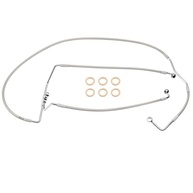 Kit Linha Freio Frontal Inferior Harley Touring ABS 2008-2013 - Aço Inox Prata - imagem 2