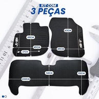 Tapete Emborrachado Premium HR-V Turbo Touring Advance 2023-2025: Proteção Impermeável 3 Peças - imagem 3