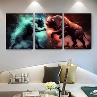 Quadro Decorativo Trader Investidor - Urso e Touro | Moldura Premium para Escritório - imagem 3