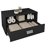 Gabinete de Banheiro Preto com Rodízios: Towel - imagem 2