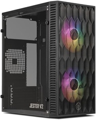 Gabinete Gamer TGT Jester V2 | Rainbow | Mini-Tower | Lateral de Acrílico | Com 2 Fans | Preto | TGT-JSRV2-BKGF02 - imagem 1