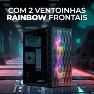 Gabinete Gamer TGT Jester V2 | Rainbow | Mini-Tower | Lateral de Acrílico | Com 2 Fans | Preto | TGT-JSRV2-BKGF02 - imagem 3