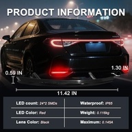 Refletores de LED Traseiro Sequencial para Toyota Corolla 2019-2024: Freio, Seta e Neblina com Lente Fumê - imagem 4