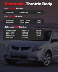 Corpo do Acelerador Eletrônico para Pontiac Vibe e Toyota Corolla/Matrix 1.8L (2004-2008) - Peça de Reposição OEM - imagem 3