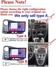Central Multimídia 9.7" Android 13 para Toyota Matrix & Pontiac Vibe (2003-2008) com Carplay, Android Auto e Câmera de Ré Grátis - imagem 3