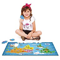 Quebra-Cabeça Conhecendo o Mundo 120 Peças – Toyster - imagem 2