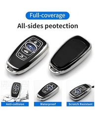 Capa de Chave TPU Macio 4 Botões para Subaru Ascent, BRZ, Crosstrek, Forester, Legacy, Outback, WRX, XV - Proteção Premium Preta - imagem 5