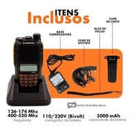 Rádio Comunicador UV-6R 7W: Dupla Banda VHF/UHF, Bateria Lítio e Lanterna LED para Aventura e Trabalho - imagem 5