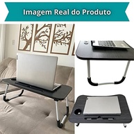 Mesa Portátil em MDF para Estudo e Trabalho - Ideal para Notebook, Cama e Sofá - imagem 4