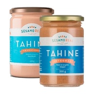 Kit 2 Tahine Sésamo Real: Tradicional 320g, Integral 350g - imagem 1