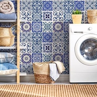 Adesivo de Azulejo Português Royal 10x10 cm | 50 Unidades | Transforme Sua Parede com Estilo Tradicional - imagem 2