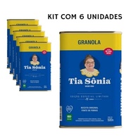 Tia Sônia, Kit 6 Granola Tradicional Lata Especial Tia Sônia 500g cada - imagem 5