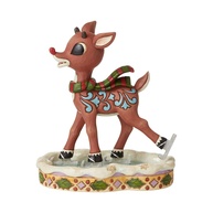 Estatueta Rudolph The Red-Nosed Reindeer Jim Shore - Coleção Traditions Patinando no Gelo 15 cm - imagem 1