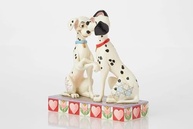 Estátua Jim Shore Disney 101 Dálmatas Pongo e Perdita em Resina Pintada à Mão - Coleção Traditions - imagem 4