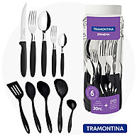 Tramontina Ability & Ipanema: Kit Utensílios + Faqueiro Preto - imagem 1