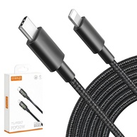 Cabo iPhone Turbo 30W Ultra Rápido 2m Nylon Trançado Tipo C AGold Premium - imagem 1