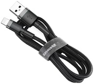Cabo de carregamento e cabo de transferência de dados da série Baseus Cafule, USB-A e Lightning 1.5 A, 2 Meter, cinza - preto - imagem 4
