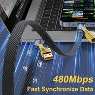 Cabo USB-C 4 em 1: Carregue Rápido e Transfira Dados! - imagem 3