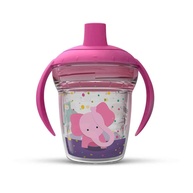 Copo Infantil de Transição Elefante Rosa 170ml com Paredes Duplas - Antivazamento e Seguro - imagem 1