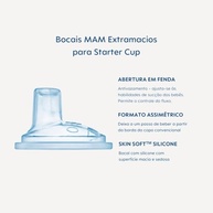 Bocal Extramacio MAM Baby 1 para Copos de Transição - Silicone SkinSoft, Texturizado e Seguro para Bebês a Partir de 4 Meses - imagem 4