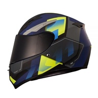 Capacete X11 Trust Pro Transit Integral Azul/Amarelo - Viseira Extra Inclusa - imagem 2