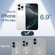 JETech Capa Magnética Ultra Fina para iPhone 16 Pro Max (6.9") - MagSafe, Proteção Câmera, Fosca Translúcida - imagem 3