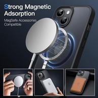 JETech Capa Magnética para iPhone 15 (6.1") - MagSafe, Fosca Translúcida e Anti-Choque (Preta) - imagem 4